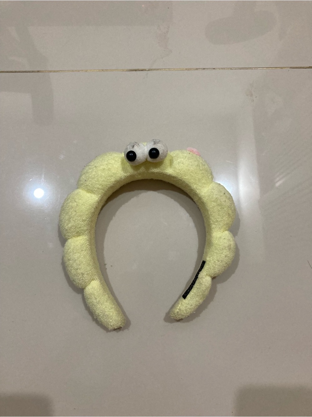 Plush Yellow Kids Headband with Cute Eyes